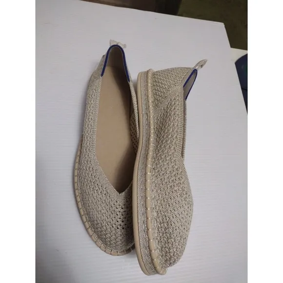 Rothys Shoes Woman's 11 The Espadrille Diamond Metallic  Flat Rothy's NWOT Comfy