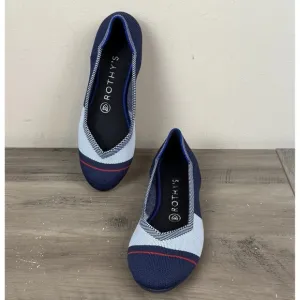 Rothy's Shoes Womens W 6.5 Blue Ballet Round Toe Vegan Comfort Flats Stretch