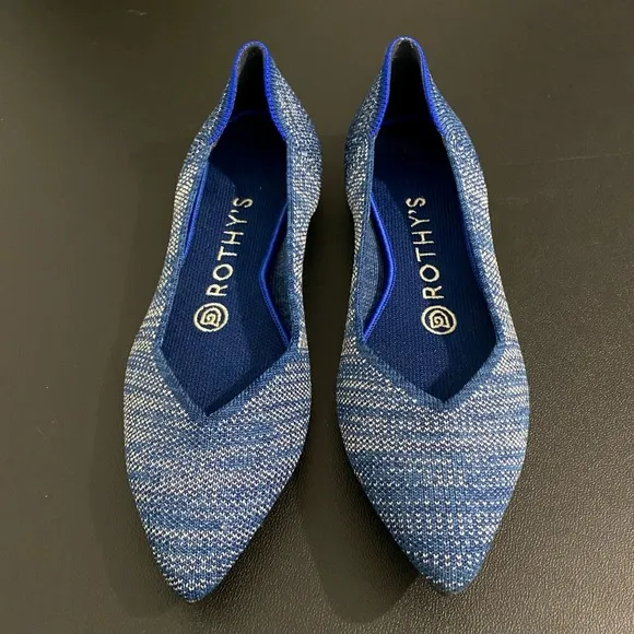 Rothy’s The Point Flats Indigo Heather Retired