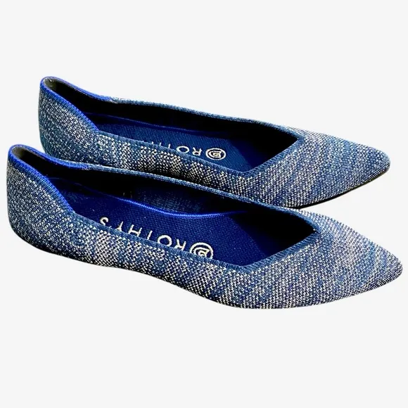 Rothy’s The Point Flats Indigo Heather Retired