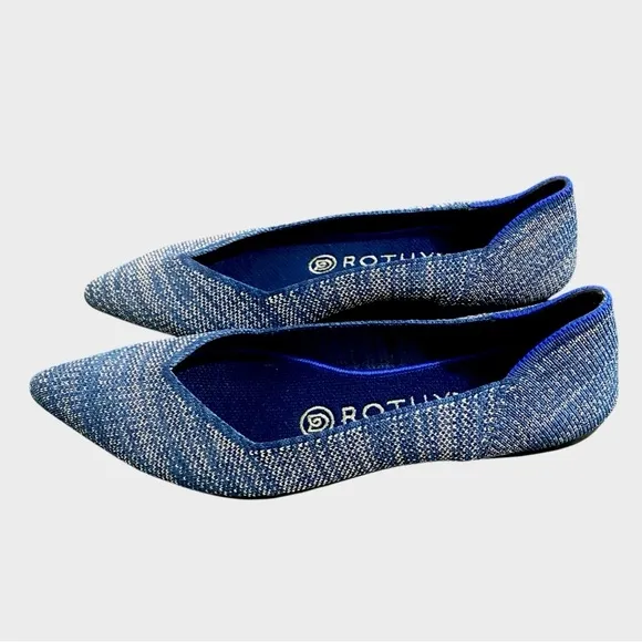 Rothy’s The Point Flats Indigo Heather Retired