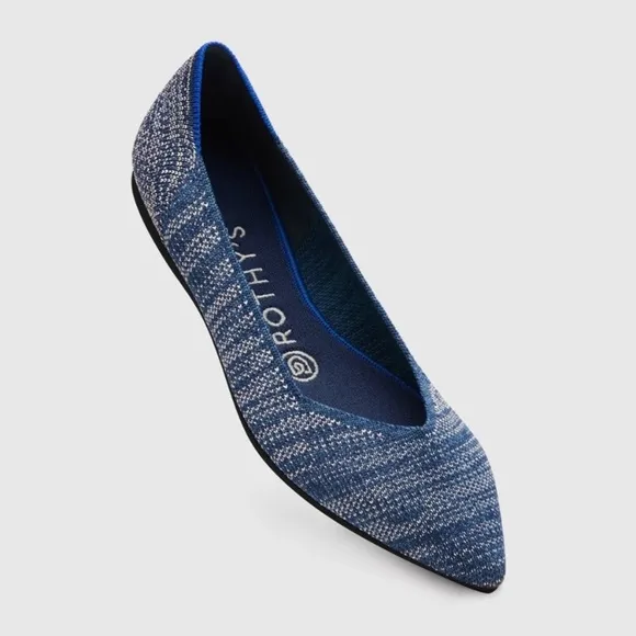 Rothy’s The Point Flats Indigo Heather Retired
