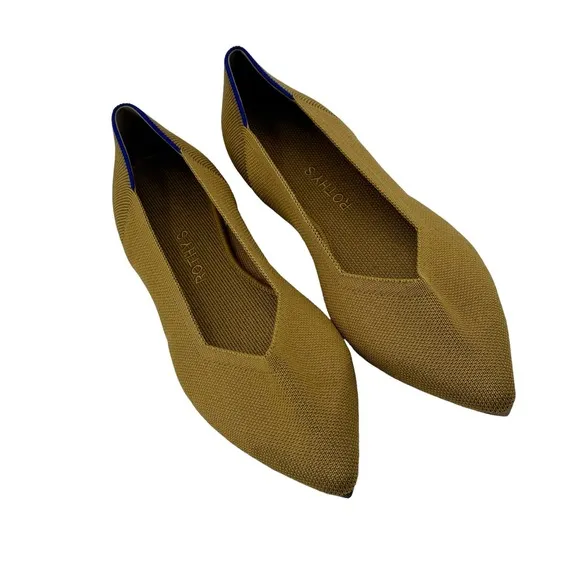 Rothy's The Point Flats RETIRED Marigold Yellow Classic Women’s Size 11.5 NWOB
