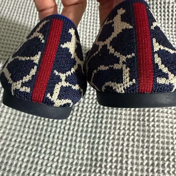 Rothy's The point Indigo Blue Giraffe Flats