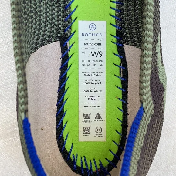 Rothy’s The Point Olive Army Green Camo Pointed Toe Shoes