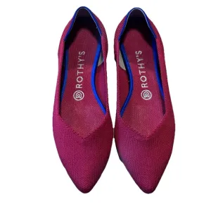 Rothy's Women The Point Classic Red Washable Flats Size 7 - 7.5 Excellent EUC