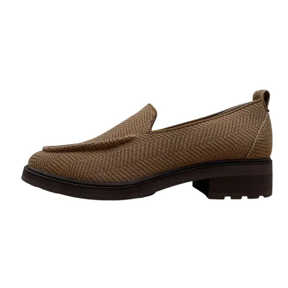 Rothys Womens Brown Herringbone Loafers With Lug Sole Size 9 - New
