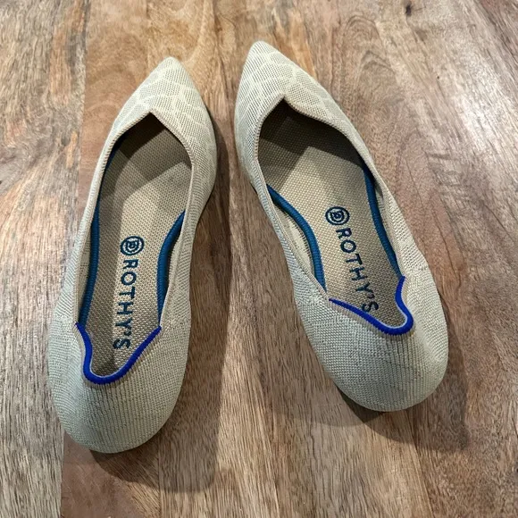 Rothy's Women's The Point Sahara Gold Ballet Flats