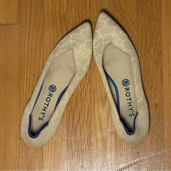 Rothy's Women's The Point Sahara Gold Ballet Flats