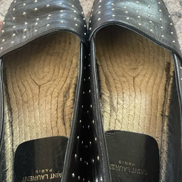 Saint Laurent Black Studded Espadrilles