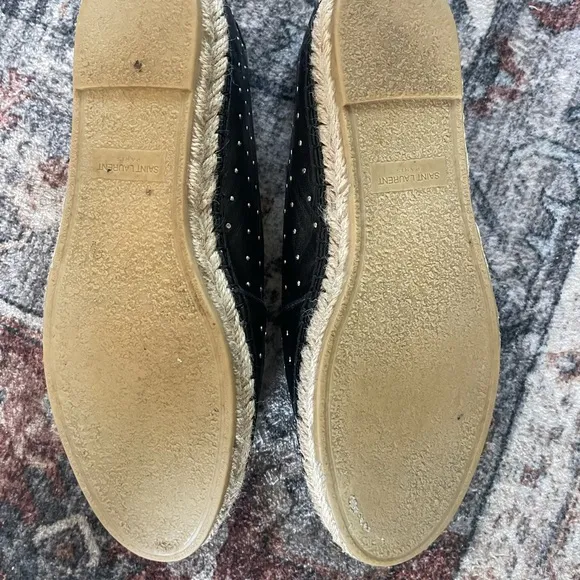 Saint Laurent Black Studded Espadrilles