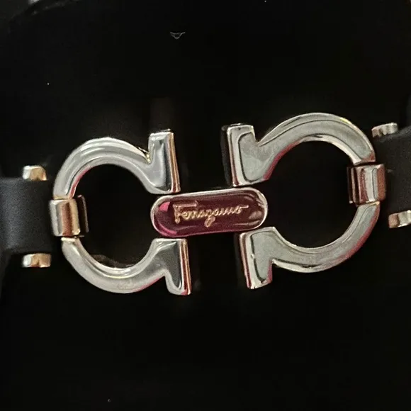 Salvatore Ferragamo Black Loafers w Hardware