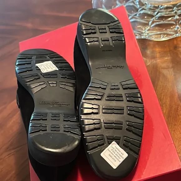Salvatore Ferragamo Black Loafers w Hardware