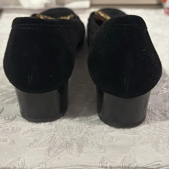 Salvatore Ferragamo Black Suede Nero Loafers - Sz 7 2a