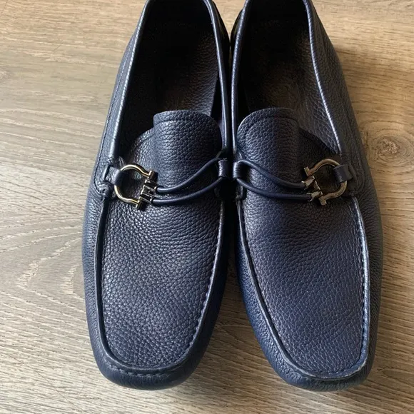 Salvatore Ferragamo Men’s Dark Blue Loafers