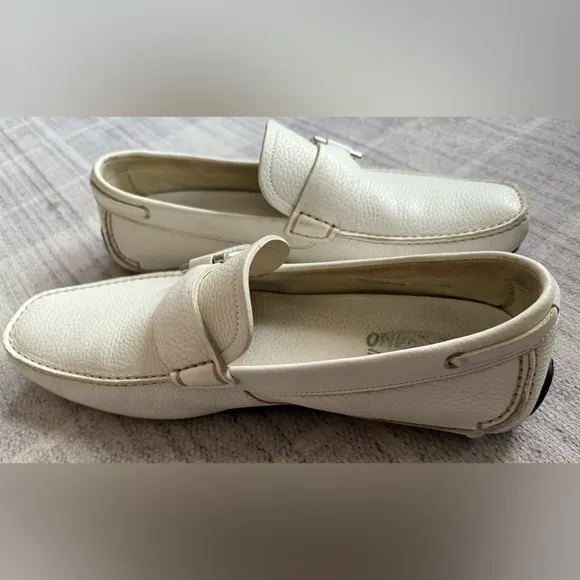 Salvatore Ferragamo Men's White Loafers