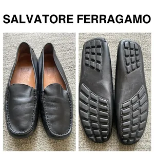 SALVATORE FERRAGAMO Women’s Black Leather Loafers