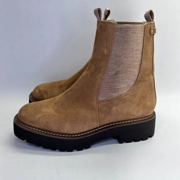 Sam Edelman Laguna Velour Lug Sole Weatherproof Chelsea Boots Size9 Cold Weather