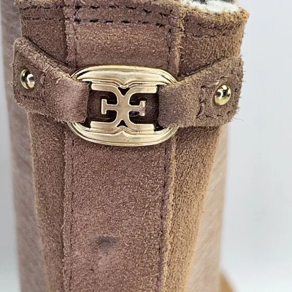 Sam Edelman Laguna Velour Lug Sole Weatherproof Chelsea Boots Size9 Cold Weather