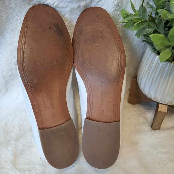 Sam Edelman Lior Bit Loafers White Leather Flats Slip-On Preppy Women's Size 9