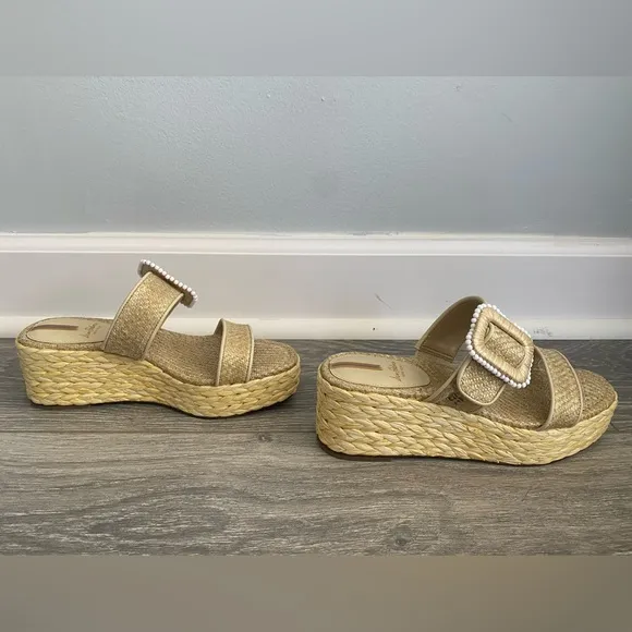 Sam Edelman - NWT! Cream Chase  Espadrille Wedge Platform Sandals - Size 6.5