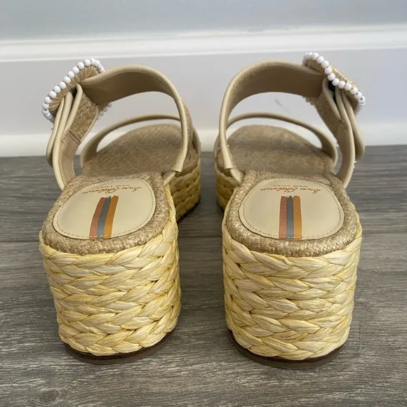 Sam Edelman - NWT! Cream Chase  Espadrille Wedge Platform Sandals - Size 6.5