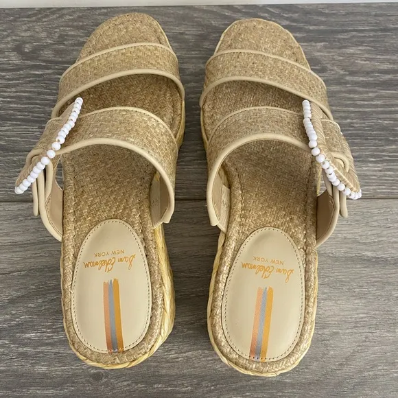 Sam Edelman - NWT! Cream Chase  Espadrille Wedge Platform Sandals - Size 6.5