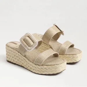Sam Edelman - NWT! Cream Chase  Espadrille Wedge Platform Sandals - Size 6.5