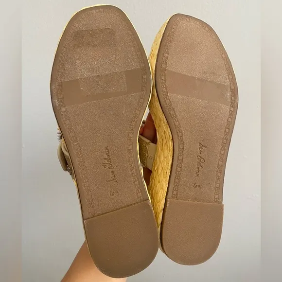 Sam Edelman - NWT! Cream Chase  Espadrille Wedge Platform Sandals - Size 6.5