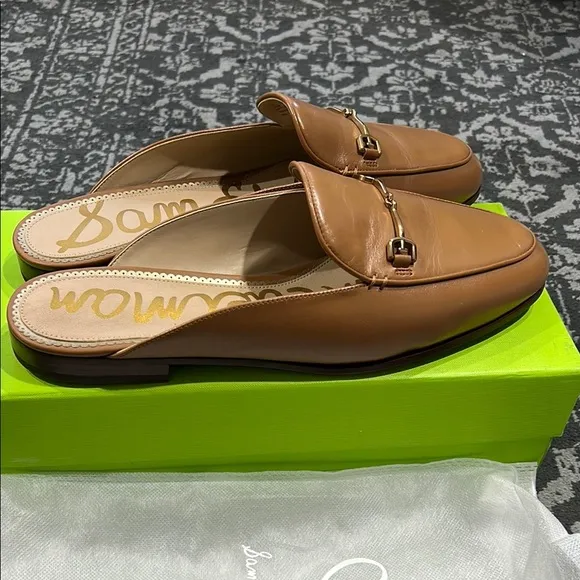 Sam Edelman Linnie Bit Mule Saddle Brown Leather Loafer Slides Size 10 NIB