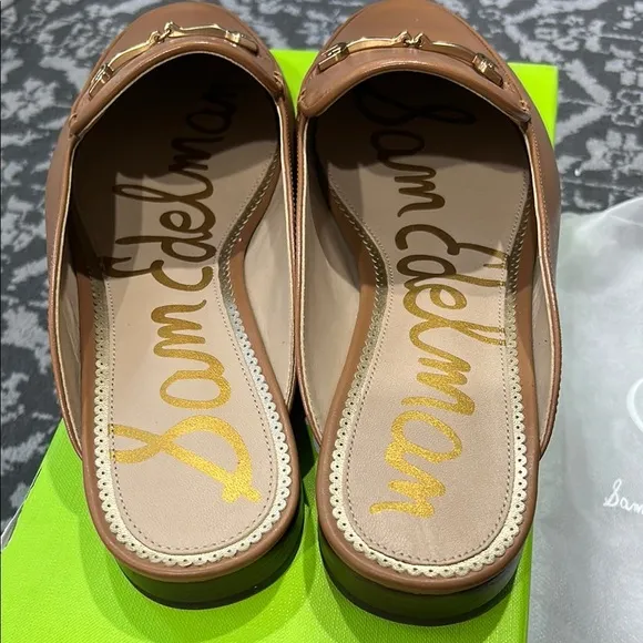 Sam Edelman Linnie Bit Mule Saddle Brown Leather Loafer Slides Size 10 NIB
