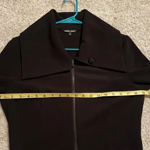 SAMUEL DONG unique black trench jacket coat