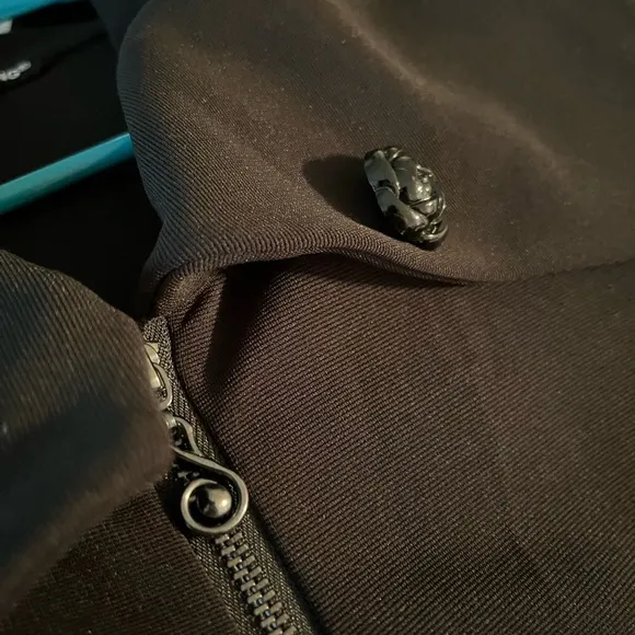 SAMUEL DONG unique black trench jacket coat