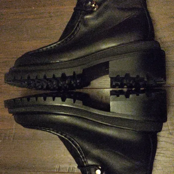 Sandro Eldorado Quilted Black Leather Lace-up Boots