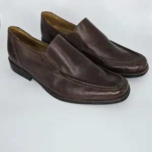 SANDRO Leather Loafers Soft Comfort Gel Dark Brown Mens US 10.5 D