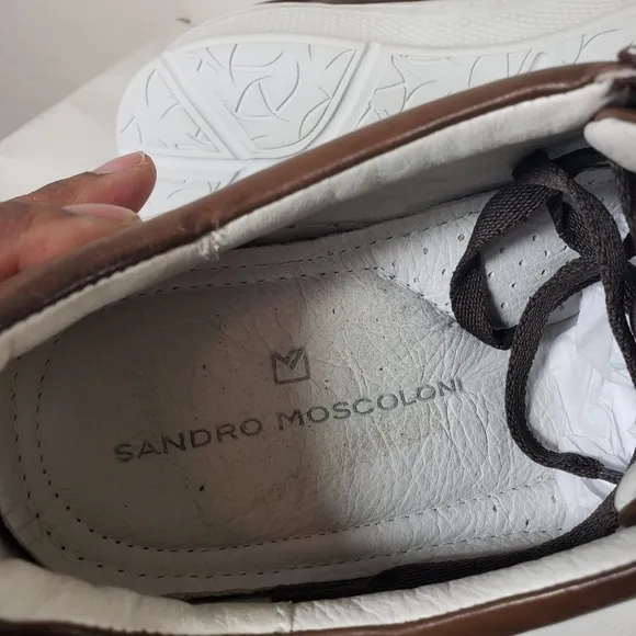 Sandro Moscoloni Brown Lace-Up Low Top Fashion Sneakers Sz 12D