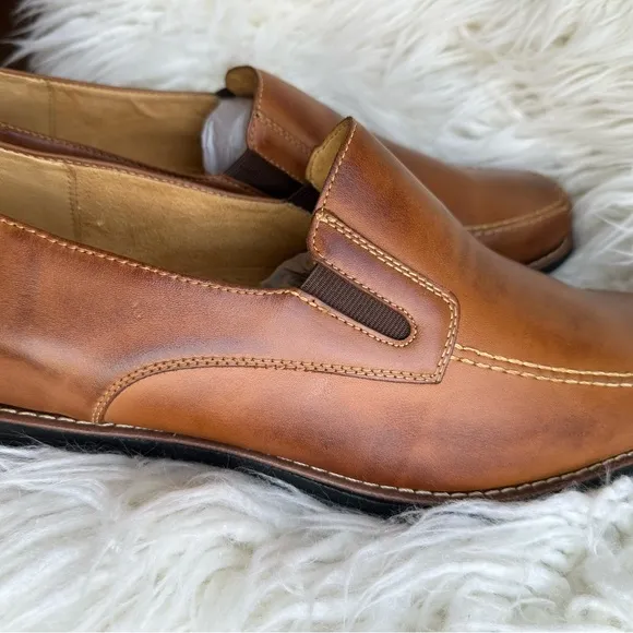 Sandro Moscoloni Brown Leather Loafers Slip-Ons