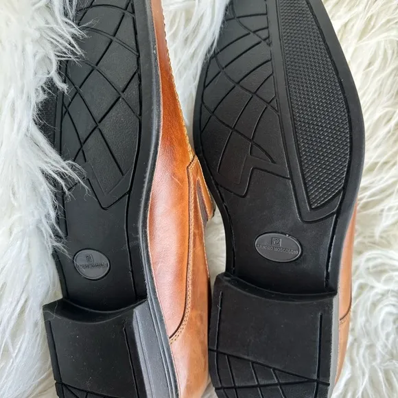 Sandro Moscoloni Brown Leather Loafers Slip-Ons