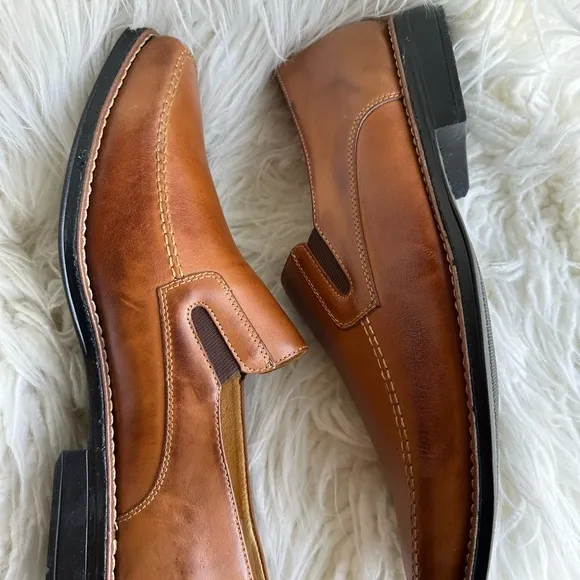 Sandro Moscoloni Brown Leather Loafers Slip-Ons