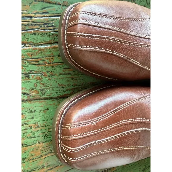 Sandro Moscoloni Shoes Mens 10D Slip On Loafers Brown Leather Casual Style 5330