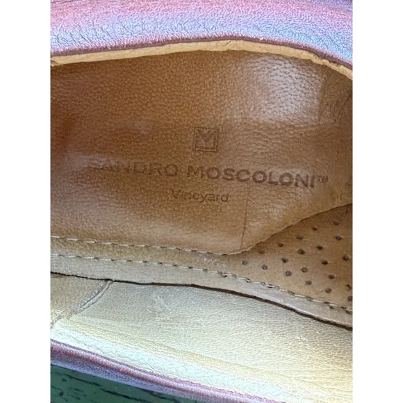 Sandro Moscoloni Shoes Mens 10D Slip On Loafers Brown Leather Casual Style 5330