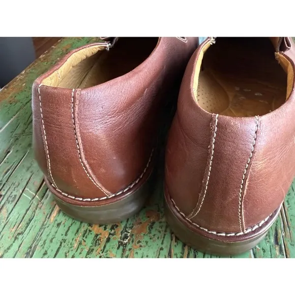 Sandro Moscoloni Shoes Mens 10D Slip On Loafers Brown Leather Casual Style 5330