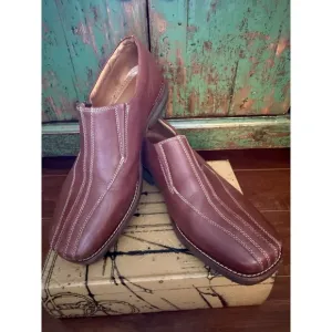 Sandro Moscoloni Shoes Mens 10D Slip On Loafers Brown Leather Casual Style 5330