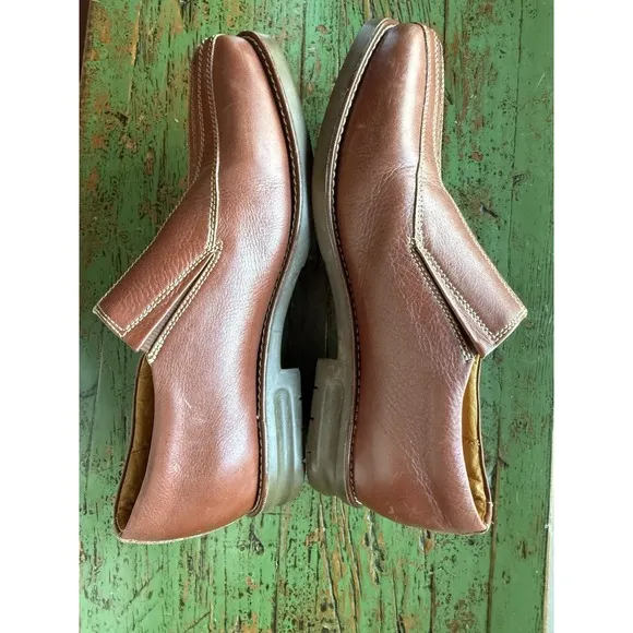 Sandro Moscoloni Shoes Mens 10D Slip On Loafers Brown Leather Casual Style 5330