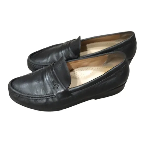 SAS Ace Black Genuine Leather Loafers Slip-On 10