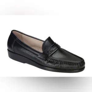 SAS Ace Black Genuine Leather Loafers Slip-On 10