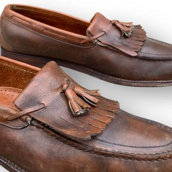 SAS Genuine Handsewn Slip On Kilte Tassel Loafers Cordovan Men's Size 11.5 USA