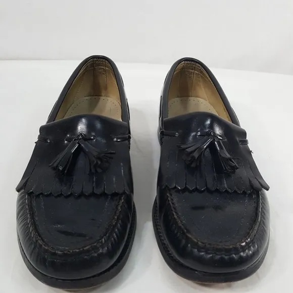 SAS Kiltie Tassel Black Loafers Men's Size 7.5