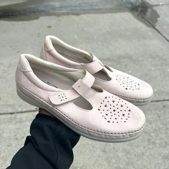 SAS Women's Willow EZ Strap Walking Shoe Slip On Loafers Size 10 Pink