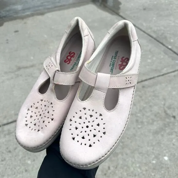 SAS Women's Willow EZ Strap Walking Shoe Slip On Loafers Size 10 Pink